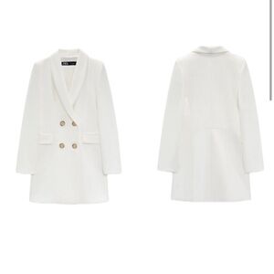 Zara‎ Double Breasted Long Blazer